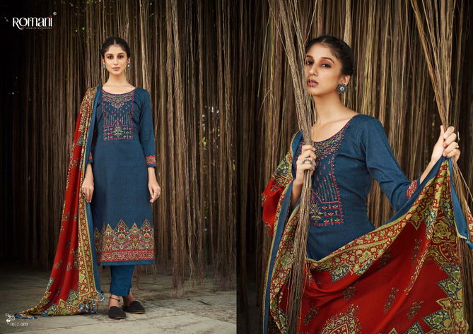 Romani Gulmarg Casual Wear Wollen Pashmina Wholesale Dress Material Collection